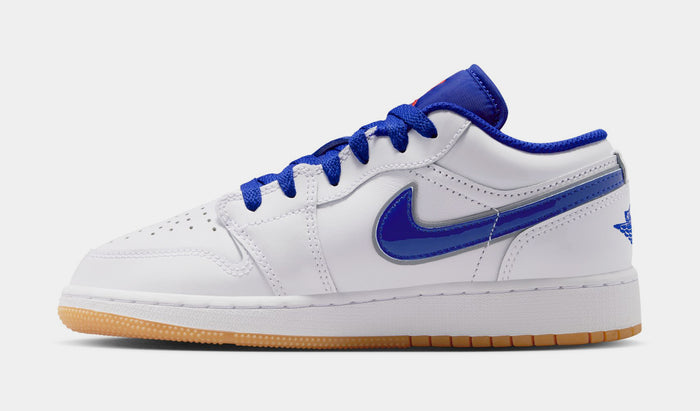 Air Jordan 1 Low SE Grade School Lifestyle Shoes (White/University Red/Old Royal)