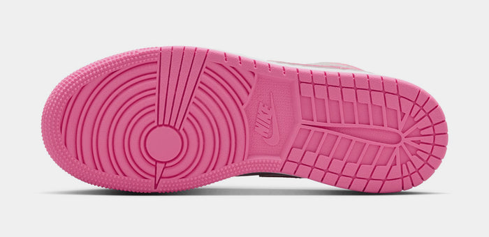 Air Jordan 1 Mid Alt SE Grade School Lifestyle Shoes (Vast Grey/Pink Glow/Sail/Pink Bloom)
