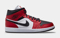 Air Jordan 1 Mid Chicago Black Toe Mens Lifestyle Shoes (Black/Black/Gym Red)