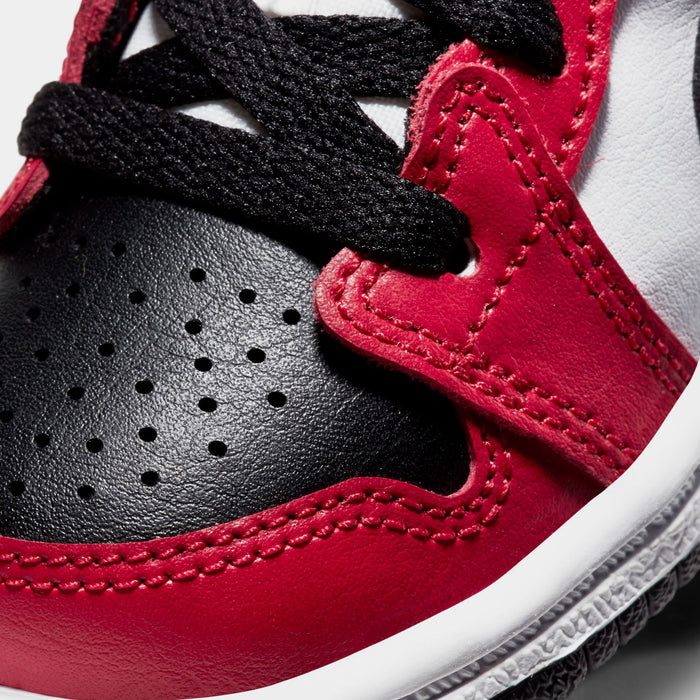 Air Jordan 1 Mid Infant Toddler Lifestyle Shoes (Black/Black/Gym Red)