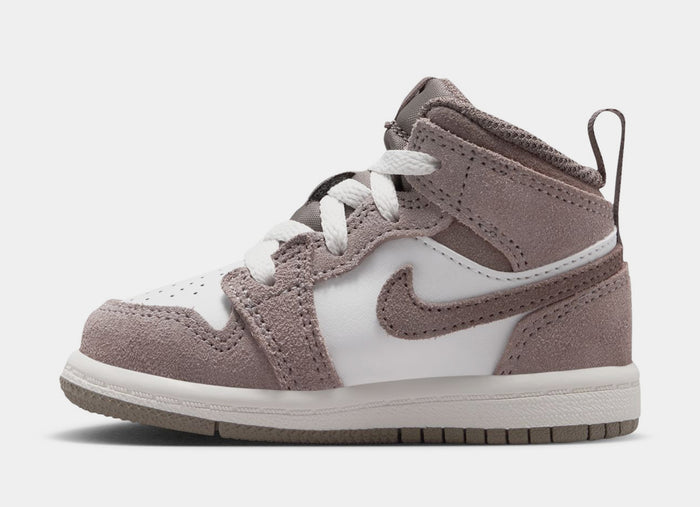 Air Jordan 1 Mid Infant Toddler Lifestyle Shoes (Enigma Stone/Olive Grey)