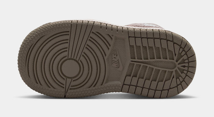 Air Jordan 1 Mid Infant Toddler Lifestyle Shoes (Enigma Stone/Olive Grey)