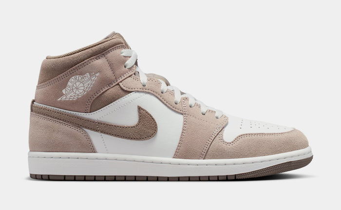 Air Jordan 1 Mid Mens Lifestyle Shoes (Enigma Stone/Olive Grey/Summit White)