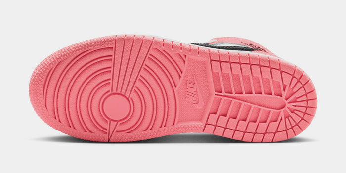 Air Jordan 1 Mid Preschool Lifestyle Shoes (Pink Gaze/Black/White)