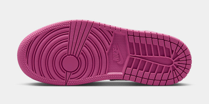 Air Jordan 1 Mid Preschool Shoes (Pink Foam/China Rose/White)