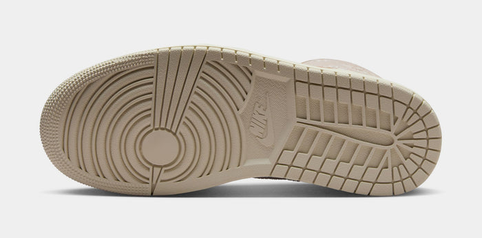 Air Jordan 1 Mid SE Hemp Womens Lifestyle Shoes (Hemp/Sail/Light Orewood Brown)