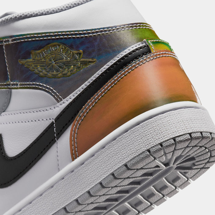 Air Jordan 1 Mid SE Mens Lifestyle Shoes (Black/White/Wolf Grey)