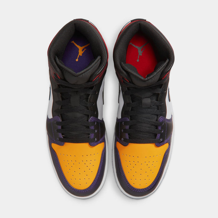 Air Jordan 1 Mid SE Mens Lifestyle Shoes (True Red/Black/White/Court Purple)