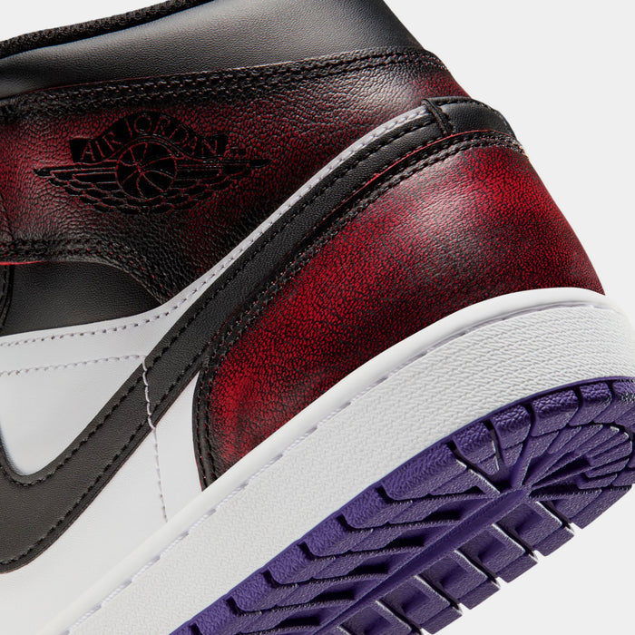 Air Jordan 1 Mid SE Mens Lifestyle Shoes (True Red/Black/White/Court Purple)