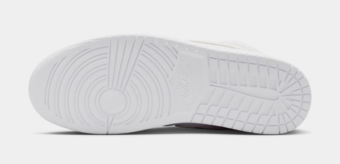Air Jordan 1 Mid SE Mens Lifestyle Shoes (White/White/White/Field Silver)