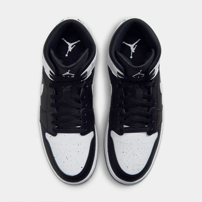 Air Jordan 1 Mid SE Oreo Mens Lifestyle Shoes (Black/Black/White)