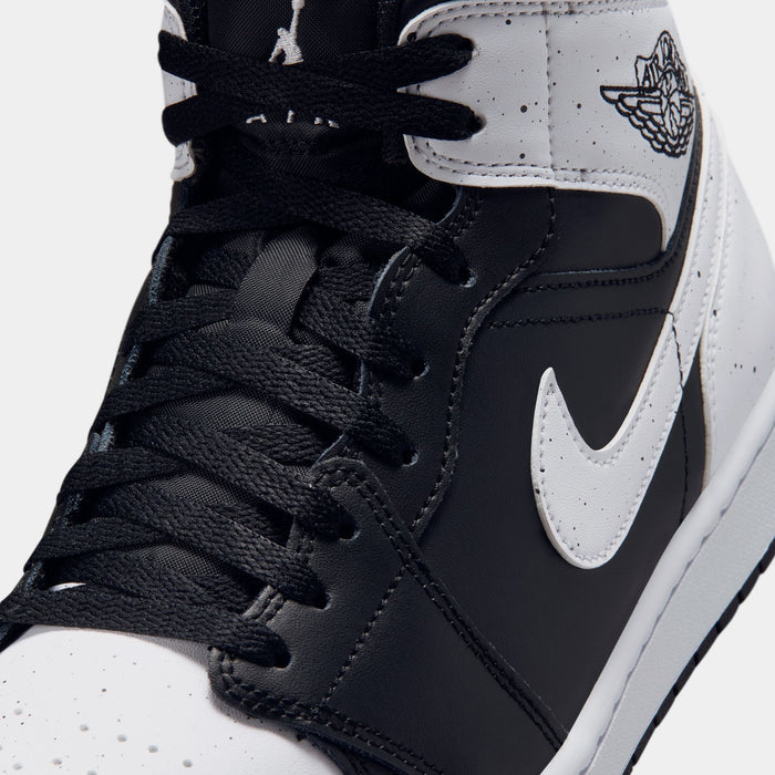 Air Jordan 1 Mid SE Oreo Mens Lifestyle Shoes (Black/Black/White)