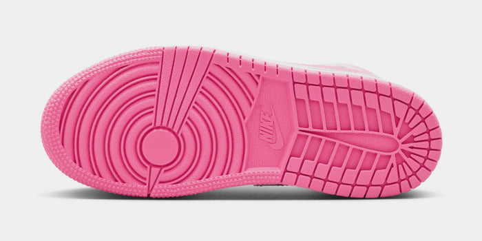 Air Jordan 1 Mid SE Preschool Lifestyle Shoes (Vast Grey/Sail/Pink Bloom/Pink Glow)