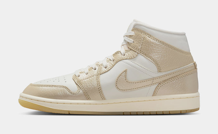 Air Jordan 1 Mid SE Womens Lifestyle Shoes (Sail/Pale Ivory/Team Gold)