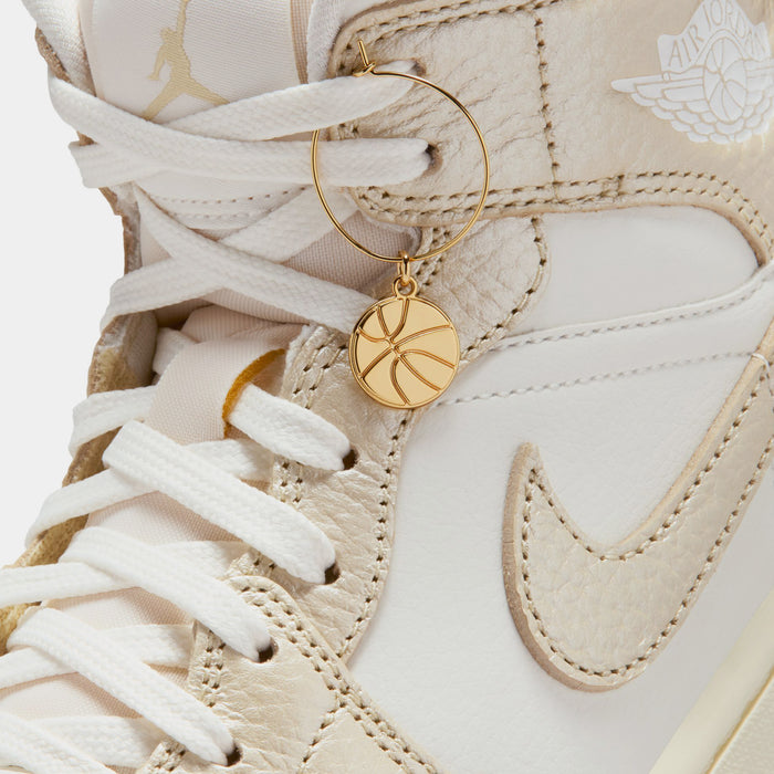 Air Jordan 1 Mid SE Womens Lifestyle Shoes (Sail/Pale Ivory/Team Gold)
