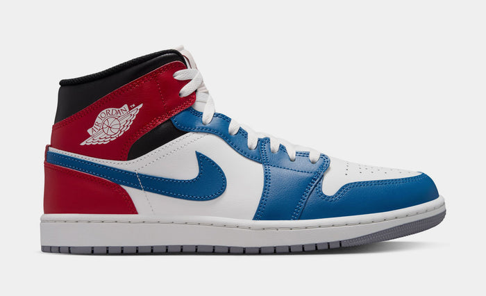 Air Jordan 1 Mid Team USA Mens Lifestyle Shoes (True Blue/Summit White/Varsity Red/Black)