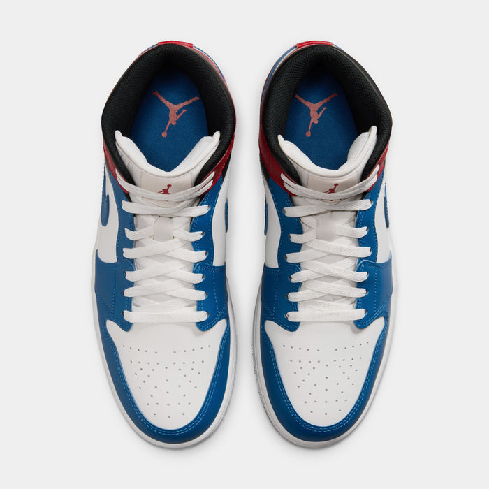 Air Jordan 1 Mid Team USA Mens Lifestyle Shoes (True Blue/Summit White/Varsity Red/Black)