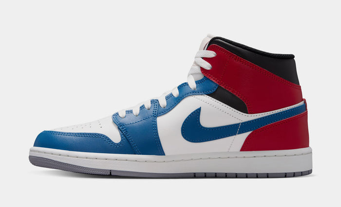 Air Jordan 1 Mid Team USA Mens Lifestyle Shoes (True Blue/Summit White/Varsity Red/Black)