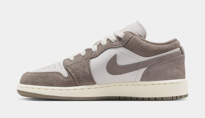 Air Jordan 1 Retro Grade School Lifestyle Shoes (Olive Grey/Enigma Stone/Summit White/Pale Ivory)