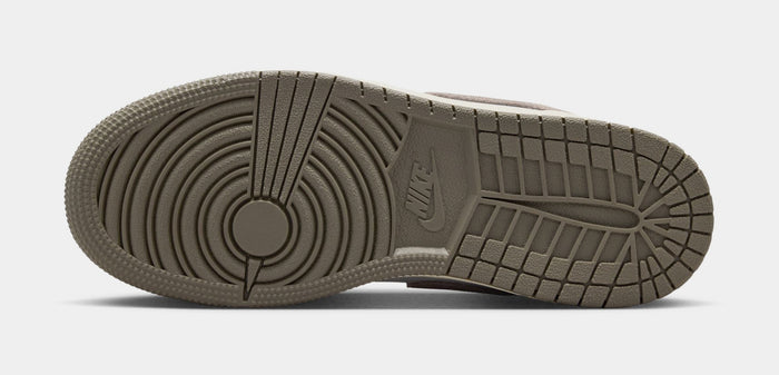 Air Jordan 1 Retro Grade School Lifestyle Shoes (Olive Grey/Enigma Stone/Summit White/Pale Ivory)