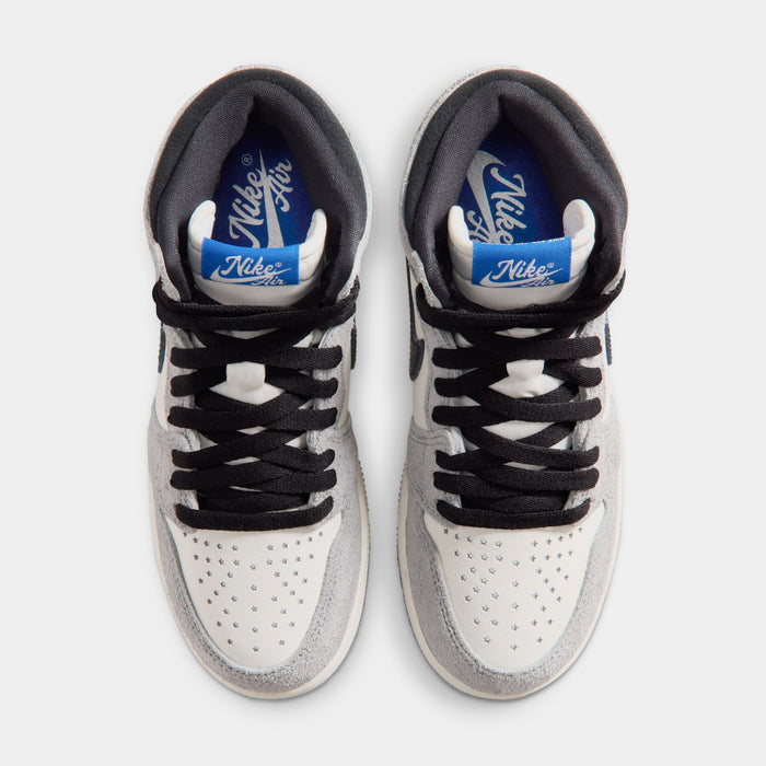 Air Jordan 1 Retro High OG Cool Grey Grade School Lifestyle Shoes (Cool Grey/Black/Game Royal)