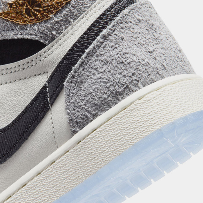 Air Jordan 1 Retro High OG Cool Grey Grade School Lifestyle Shoes (Cool Grey/Black/Game Royal)