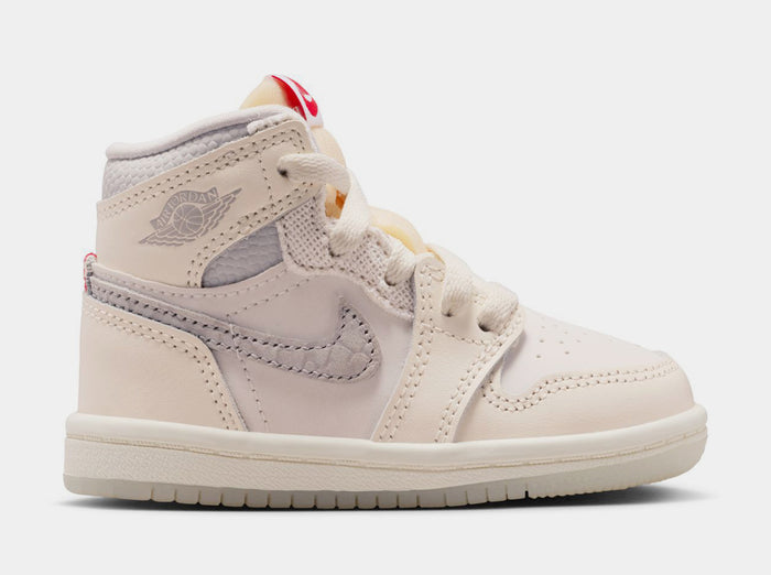 Air Jordan 1 Retro High OG Sail Infant Toddler Lifestyle Shoes (Sail/University Red/Pale Ivory)