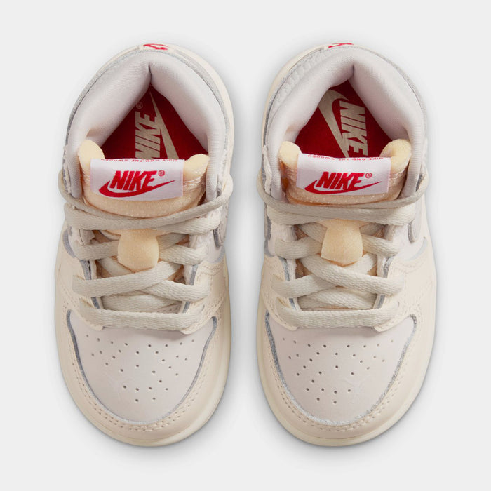 Air Jordan 1 Retro High OG Sail Infant Toddler Lifestyle Shoes (Sail/University Red/Pale Ivory)