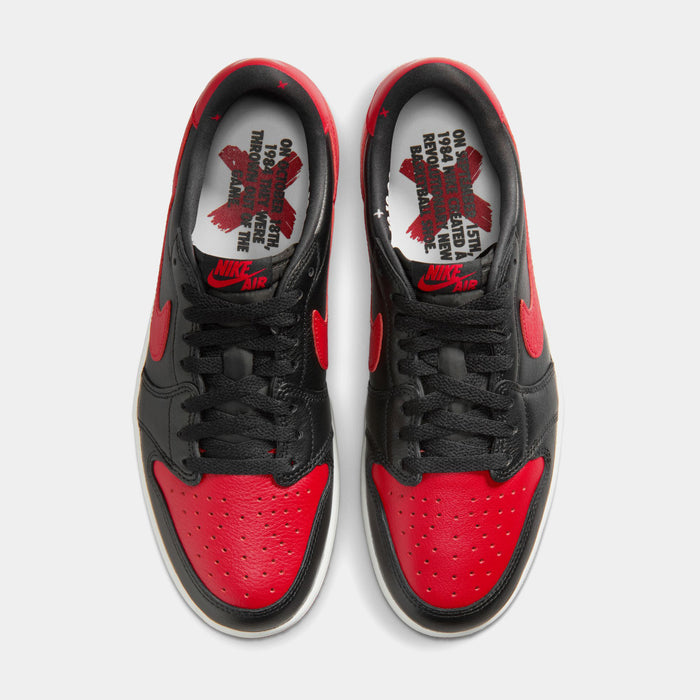 Air Jordan 1 Retro Low OG Banned Mens Lifestyle Shoes (Black/Black/Varsity Red/Summit White)