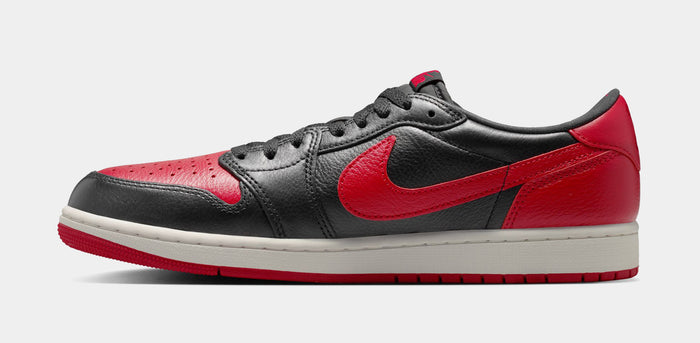 Air Jordan 1 Retro Low OG Banned Mens Lifestyle Shoes (Black/Black/Varsity Red/Summit White)