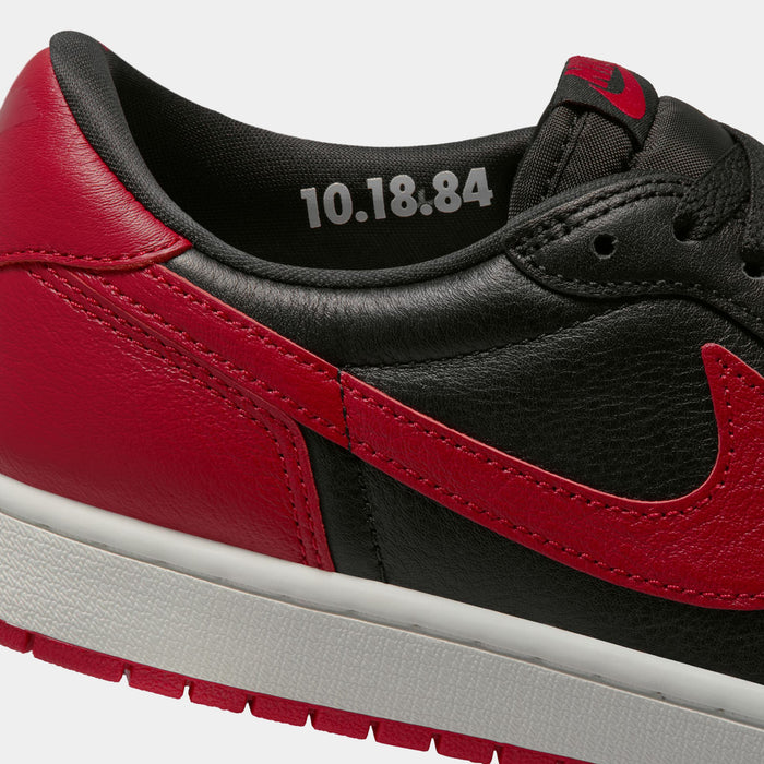 Air Jordan 1 Retro Low OG Banned Mens Lifestyle Shoes (Black/Black/Varsity Red/Summit White)