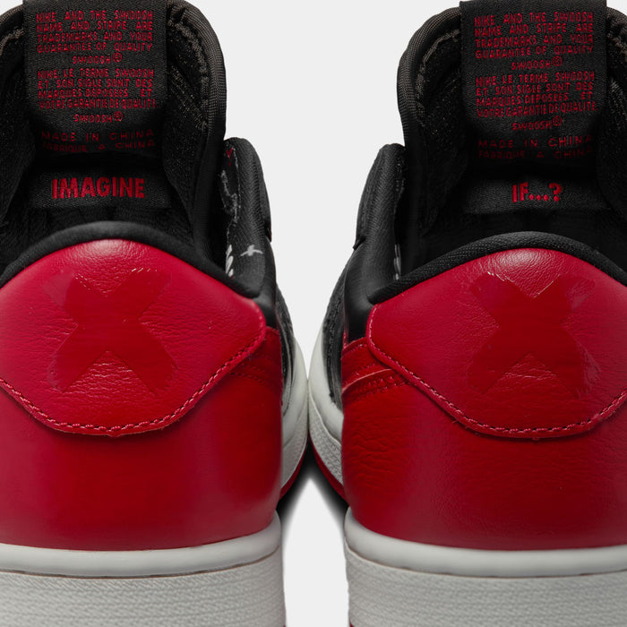 Air Jordan 1 Retro Low OG Banned Mens Lifestyle Shoes (Black/Black/Varsity Red/Summit White)
