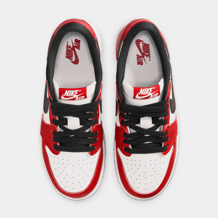 Air Jordan 1 Retro Low OG Chicago Grade School Lifestyle Shoes (Varsity Red/Summit White/Black)