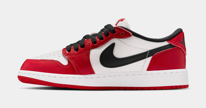 Air Jordan 1 Retro Low OG Chicago Grade School Lifestyle Shoes (Varsity Red/Summit White/Black)