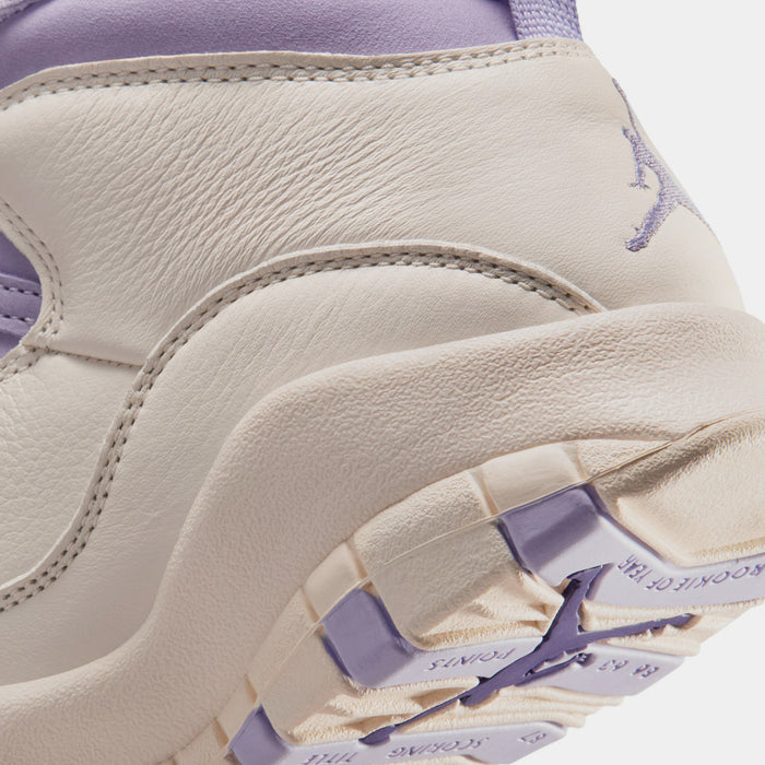 Air Jordan 10 Retro Hydrangeas Womens Lifestyle Shoes (Chalk/Hydrangeas/Wild Grape)