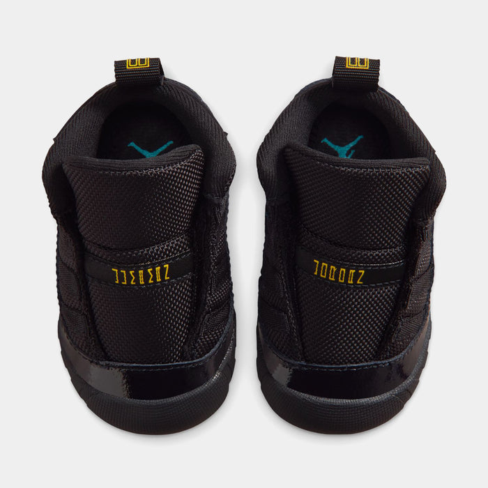 Air Jordan 11 Retro Gamma Infant Crib Bootie Lifestyle Shoes (Black/Gamma Blue/Varsity Maize)