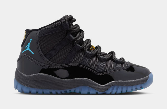 Air Jordan 11 Retro Gamma Preschool Lifestyle Shoes (Black/Gamma Blue/Varsity Maize) Limit One Per Customer