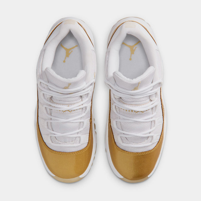 Air Jordan 11 Retro Low Mothers Day Preschool Lifestyle Shoes (White/Metallic Gold/Team Gold)