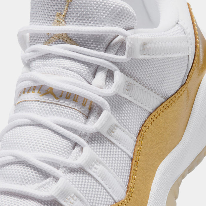 Air Jordan 11 Retro Low Mothers Day Preschool Lifestyle Shoes (White/Metallic Gold/Team Gold)