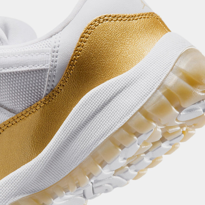 Air Jordan 11 Retro Low Mothers Day Preschool Lifestyle Shoes (White/Metallic Gold/Team Gold)