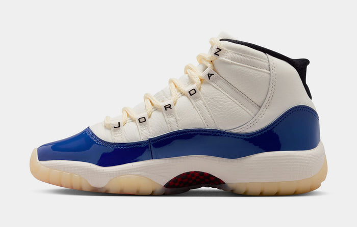 Air Jordan 11 Retro Rare Air Grade School Lifestyle Shoes (Deep Royal Blue/Fire Red/Sail/Black) Limit One Per Customer