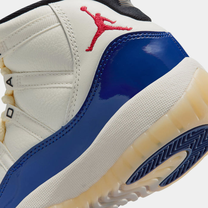 Air Jordan 11 Retro Rare Air Grade School Lifestyle Shoes (Deep Royal Blue/Fire Red/Sail/Black) Limit One Per Customer