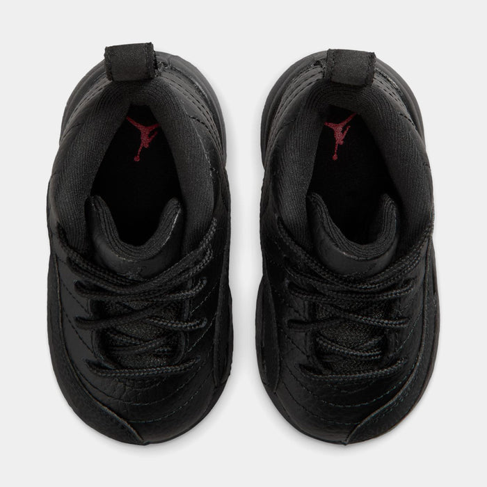 Air Jordan 12 Retro Bloodline Infant Toddler Shoes (Black/Varsity Red) Free Shipping