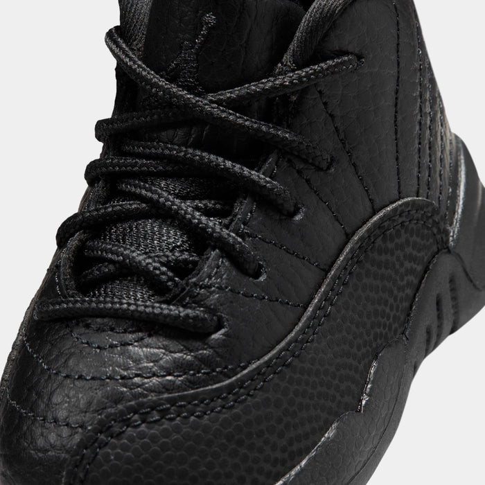 Air Jordan 12 Retro Bloodline Infant Toddler Shoes (Black/Varsity Red) Free Shipping