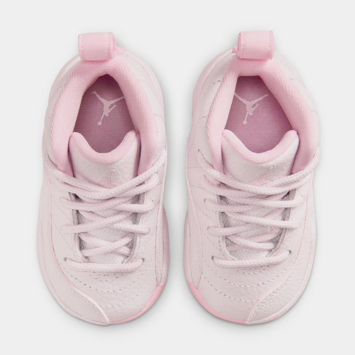 Air Jordan 12 Retro Pearl Pink Infant Toddler Lifestyle Shoes (Pearl Pink/Medium Soft Pink)