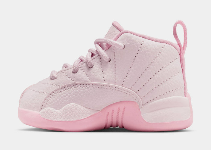 Air Jordan 12 Retro Pearl Pink Infant Toddler Lifestyle Shoes (Pearl Pink/Medium Soft Pink)