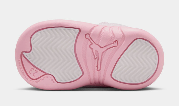 Air Jordan 12 Retro Pearl Pink Infant Toddler Lifestyle Shoes (Pearl Pink/Medium Soft Pink)