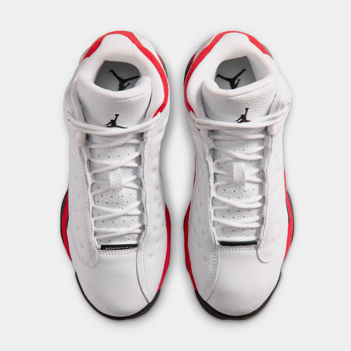 Air Jordan 13 Retro White And University Red Grade School Lifestyle Shoes (White/Black/True Red)