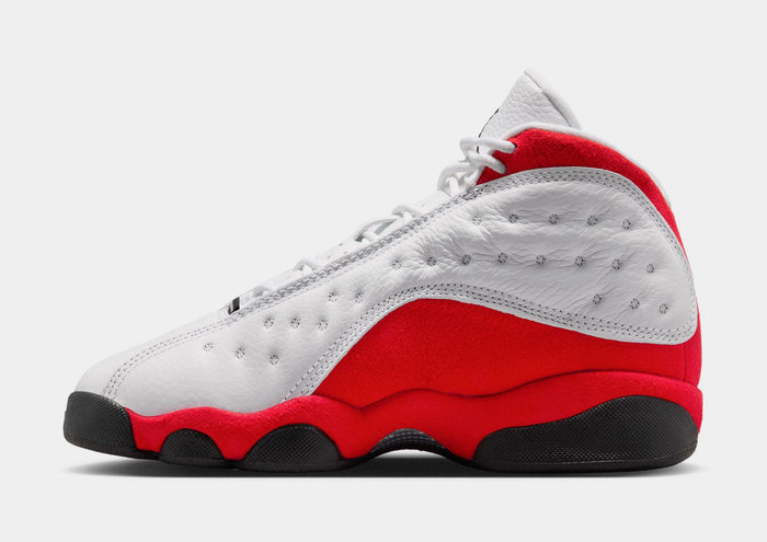 Air Jordan 13 Retro White And University Red Grade School Lifestyle Shoes (White/Black/True Red)