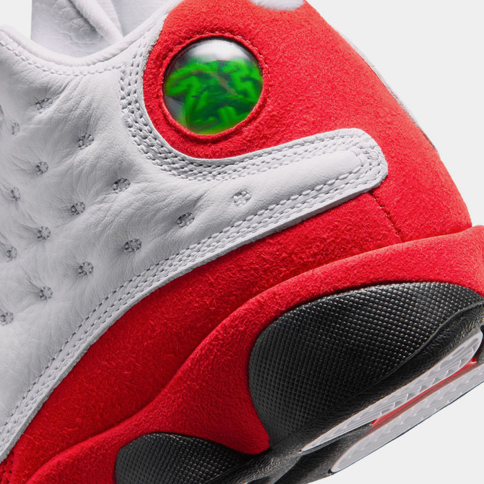 Air Jordan 13 Retro White And University Red Grade School Lifestyle Shoes (White/Black/True Red)